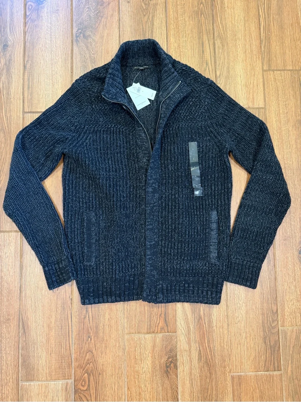 Banana Republic Men's Full-Zip Knit Sweater - Black / large / new